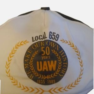Vintage GM UAW 50 Years Adjustable Snapback Hat